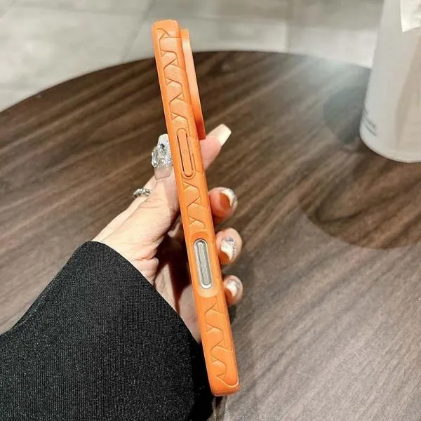 Чохол TPU Weaving для Apple iPhone 16 Pro (6.3") — Помаранчевий — фото 3 Чохол TPU Weaving для Apple iPhone 16 Pro (6.3") — Помаранчевий — фото 3