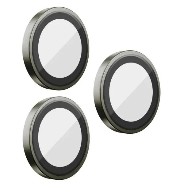 Захисне скло BlueO Metal на камеру для Apple iPhone 16 Pro / 16 Pro Max / 15 Pro / 15 Pro Max — Сірий — фото 1