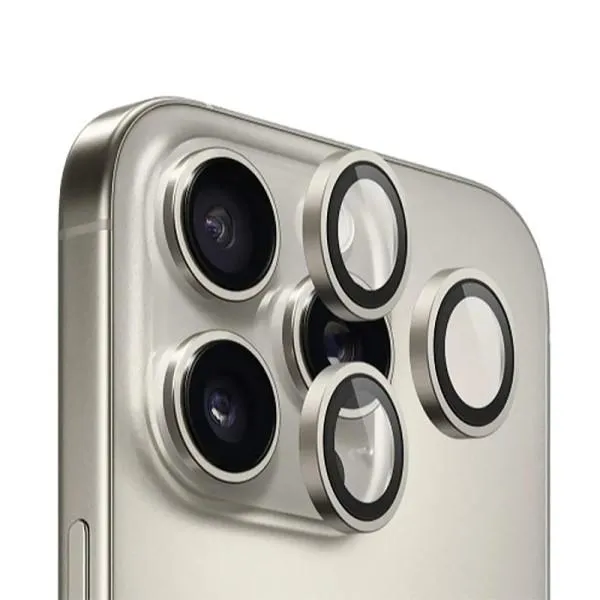 Захисне скло BlueO Metal на камеру для Apple iPhone 16 Pro / 16 Pro Max / 15 Pro / 15 Pro Max — Сірий — фото 3