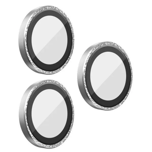 Захисне скло BlueO Metal на камеру для Apple iPhone 16 Pro / 16 Pro Max / 15 Pro / 15 Pro Max — Срібний — фото 1