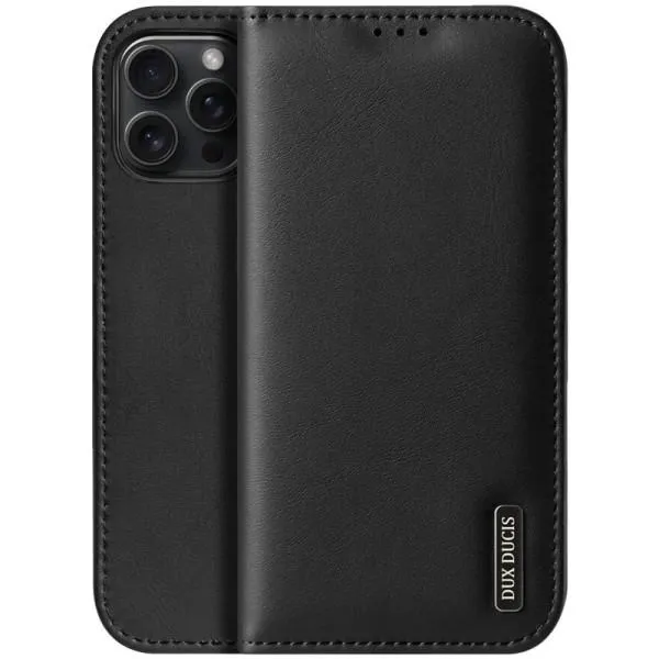 Чохол-книжка Dux Ducis Hivo для Apple iPhone 16 Pro (6.3") — Чорний — фото 1 Чохол-книжка Dux Ducis Hivo для Apple iPhone 16 Pro (6.3") — Чорний — фото 1