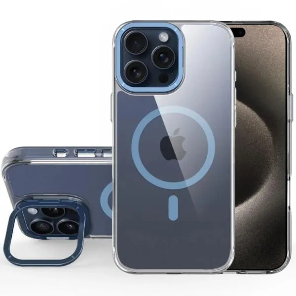 Чехол TPU Space Case Apex with Magnetic Fit для Apple iPhone 16 Pro (6.3") — Темно-синий — фото 1