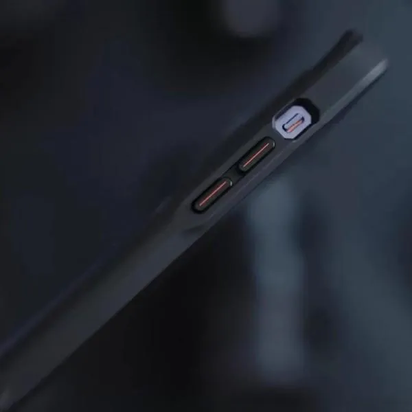 TPU+PC чохол Metal Buttons with Magnetic Fit Carbon Ring для Apple iPhone 16 Pro (6.3") — Чорний — фото 5