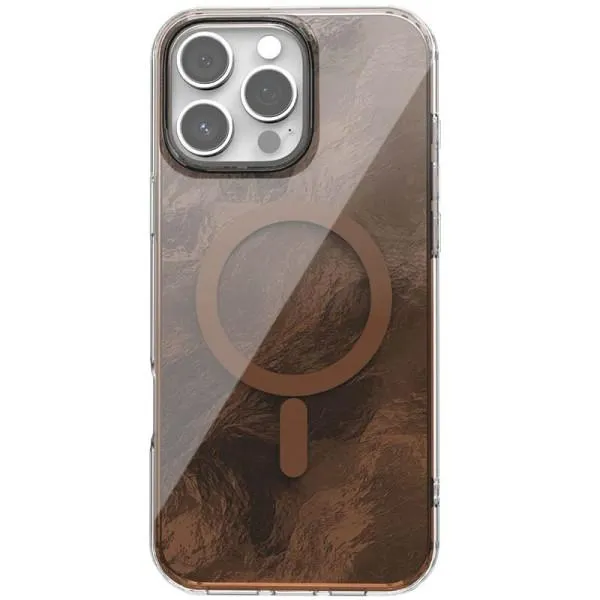 Чохол TPU Shiny Mountain Magnetic Fit для Apple iPhone 16 Pro (6.3") — Коричневий — фото 1 Чохол TPU Shiny Mountain Magnetic Fit для Apple iPhone 16 Pro (6.3") — Коричневий — фото 1
