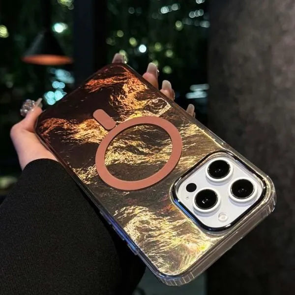 Чохол TPU Shiny Mountain Magnetic Fit для Apple iPhone 16 Pro (6.3") — Коричневий — фото 3 Чохол TPU Shiny Mountain Magnetic Fit для Apple iPhone 16 Pro (6.3") — Коричневий — фото 3
