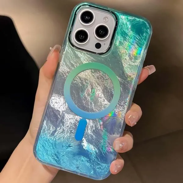 Чохол TPU Shiny Mountain Magnetic Fit для Apple iPhone 16 Pro (6.3") — Зелений — фото 2
