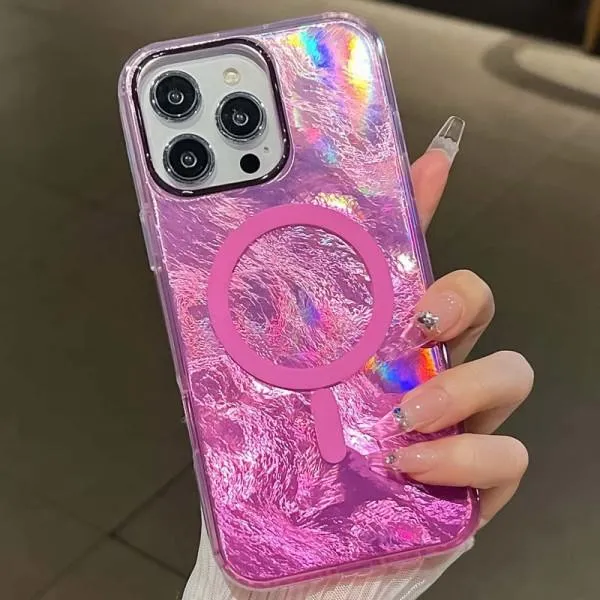 Чохол TPU Shiny Mountain Magnetic Fit для Apple iPhone 16 Pro (6.3") — Рожевий — фото 2 Чохол TPU Shiny Mountain Magnetic Fit для Apple iPhone 16 Pro (6.3") — Рожевий — фото 2