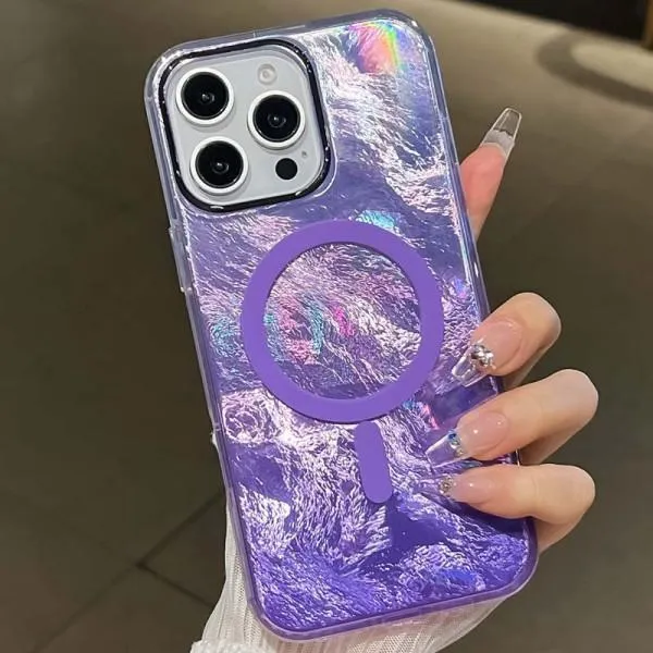 Чохол TPU Shiny Mountain Magnetic Fit для Apple iPhone 16 Pro (6.3") — Фіолетовий — фото 2