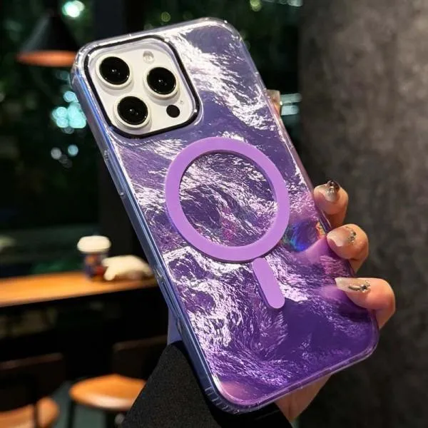 Чохол TPU Shiny Mountain Magnetic Fit для Apple iPhone 16 Pro (6.3") — Фіолетовий — фото 3