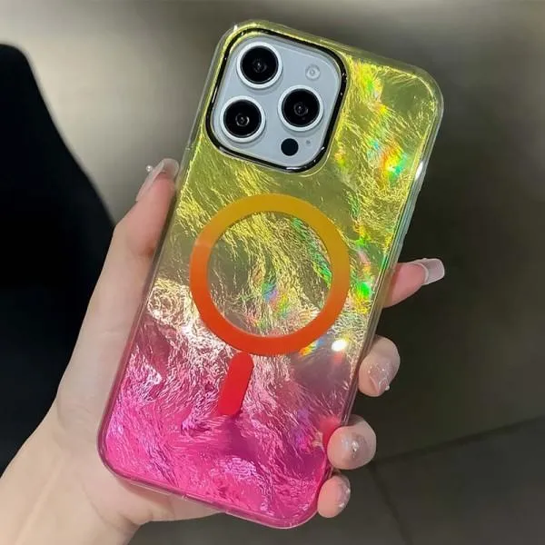 Чохол TPU Shiny Mountain Magnetic Fit для Apple iPhone 16 Pro (6.3") — Жовтий — фото 2 Чохол TPU Shiny Mountain Magnetic Fit для Apple iPhone 16 Pro (6.3") — Жовтий — фото 2