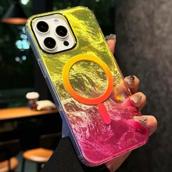 Чохол TPU Shiny Mountain Magnetic Fit для Apple iPhone 16 Pro (6.3") — Жовтий — фото 3 Чохол TPU Shiny Mountain Magnetic Fit для Apple iPhone 16 Pro (6.3") — Жовтий — фото 3