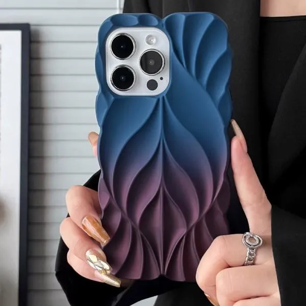 TPU чохол Leaf для Apple iPhone 16 Pro (6.3") — Темно-синій — фото 3