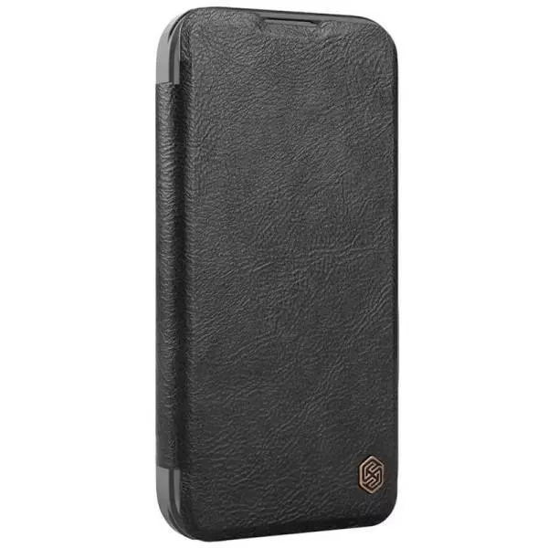 Шкіряний чохол-книжка Nillkin Qin Prop для Apple iPhone 16 Pro (6.3") — Чорний — фото 1 Шкіряний чохол-книжка Nillkin Qin Prop для Apple iPhone 16 Pro (6.3") — Чорний — фото 1