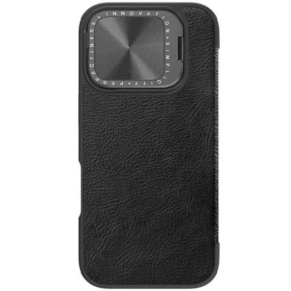 Шкіряний чохол-книжка Nillkin Qin Prop для Apple iPhone 16 Pro (6.3") — Чорний — фото 2 Шкіряний чохол-книжка Nillkin Qin Prop для Apple iPhone 16 Pro (6.3") — Чорний — фото 2