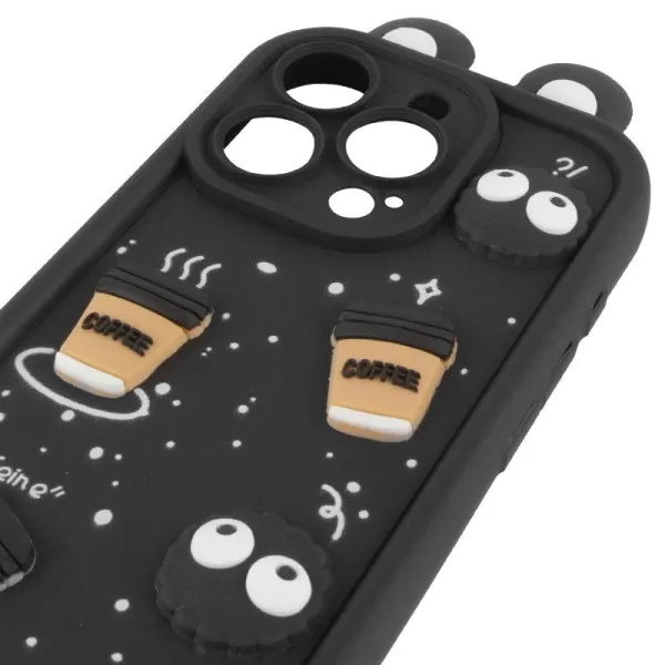 Чохол TPU Toys Case with Ears для Apple iPhone 16 Pro (6.3") — Чорний — фото 1