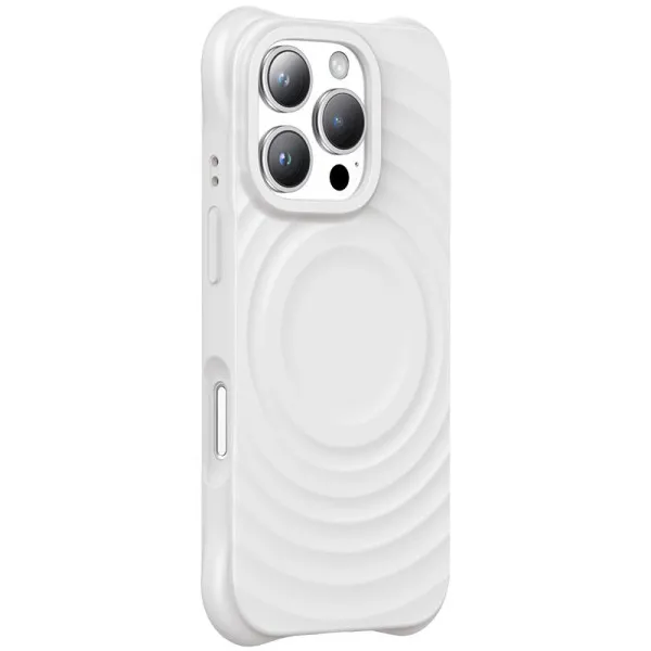 Чохол TPU Orbit with Magnetic Fit для Apple iPhone 16 Pro (6.3") — Білий — фото 1