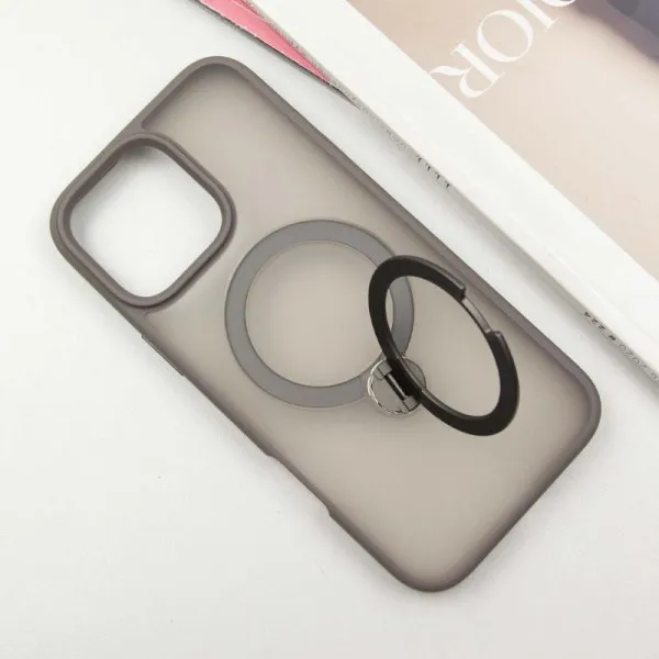 Чохол Ummi Colorful with Magnetic Fit HQ Ring для Apple iPhone 16 Pro (6.3") — Сірий — фото 3