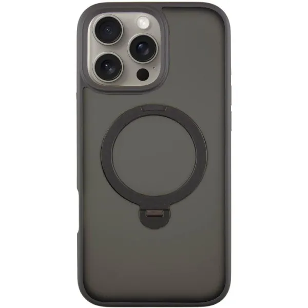 Чохол Ummi Colorful with Magnetic Fit HQ Ring для Apple iPhone 16 Pro (6.3") — Чорний — фото 1