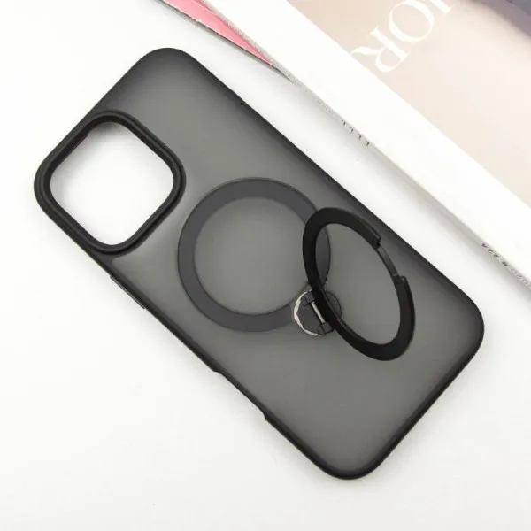 Чохол Ummi Colorful with Magnetic Fit HQ Ring для Apple iPhone 16 Pro (6.3") — Чорний — фото 3