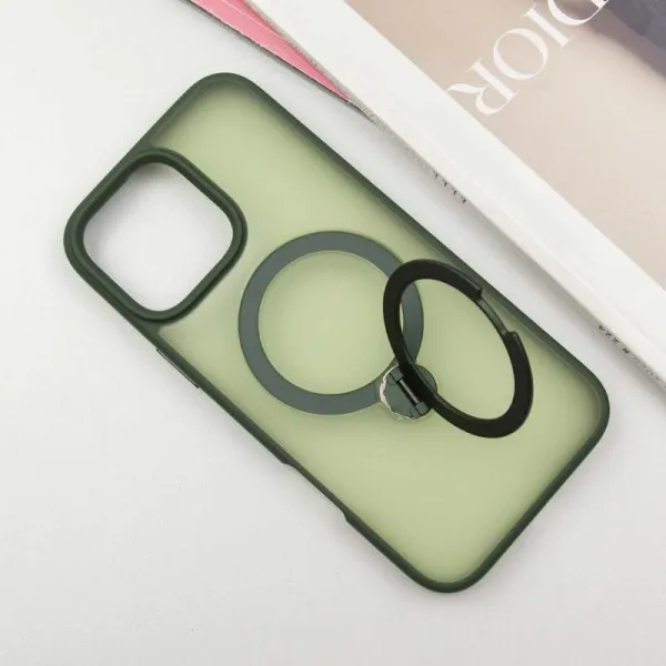 Чохол Ummi Colorful with Magnetic Fit HQ Ring для Apple iPhone 16 Pro (6.3") — Зелений — фото 3