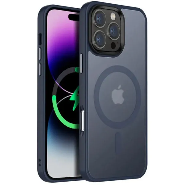 Чохол Ummi Colorful with Magnetic Fit для Apple iPhone 16 Pro (6.3") — Синій Чохол Ummi Colorful with Magnetic Fit для Apple iPhone 16 Pro (6.3") — Синій