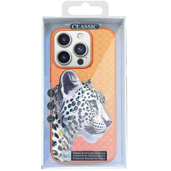 Чохол TPU+PC Crystal Hunt with Magnetic Fit для Apple iPhone 16 Pro (6.3") — Помаранчевий — фото 5 Чохол TPU+PC Crystal Hunt with Magnetic Fit для Apple iPhone 16 Pro (6.3") — Помаранчевий — фото 5