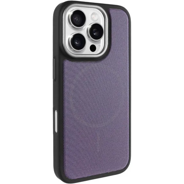 Чохол PC Textile Hybrid with Magnetic Fit для Apple iPhone 16 Pro (6.3") — Чорний — фото 1 Чохол PC Textile Hybrid with Magnetic Fit для Apple iPhone 16 Pro (6.3") — Чорний — фото 1