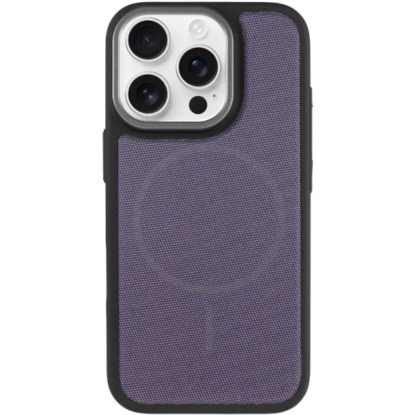 Чохол PC Textile Hybrid with Magnetic Fit для Apple iPhone 16 Pro (6.3") — Чорний — фото 2 Чохол PC Textile Hybrid with Magnetic Fit для Apple iPhone 16 Pro (6.3") — Чорний — фото 2