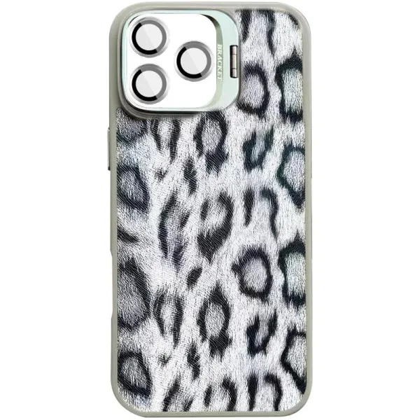 Чохол TPU+PC Wild Leopard with Magnetic Fit and Lens для Apple iPhone 16 Pro (6.3") — Сірий — фото 1