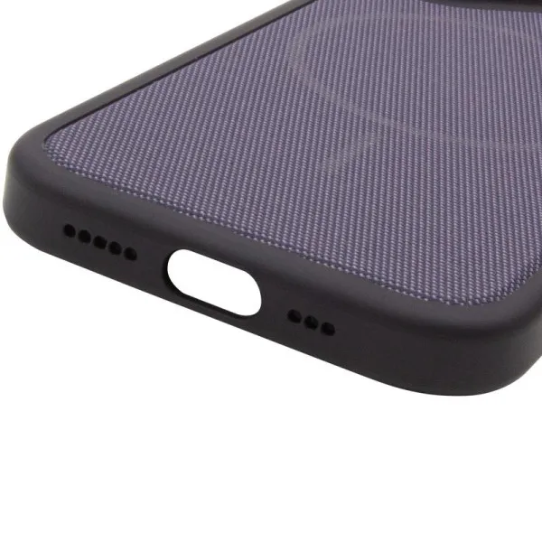 Чохол PC Textile Hybrid with Magnetic Fit для Apple iPhone 16 Pro (6.3") — Чорний — фото 5 Чохол PC Textile Hybrid with Magnetic Fit для Apple iPhone 16 Pro (6.3") — Чорний — фото 5