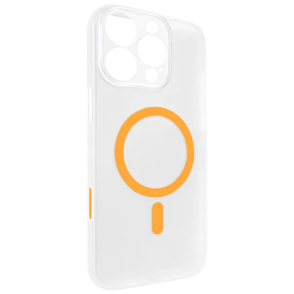 Чохол PC Slim Matte with Magnetic Fit (camera button) для Apple iPhone 16 Pro (6.3") — Помаранчевий Чохол PC Slim Matte with Magnetic Fit (camera button) для Apple iPhone 16 Pro (6.3") — Помаранчевий