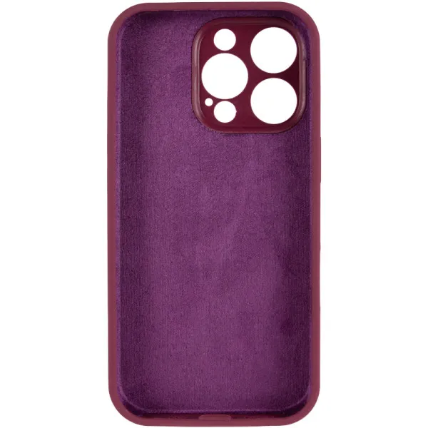 Чохол Silk Full Camera Protective (AA) NO LOGO для Apple iPhone 16 Pro (6.3") — Бордовий — фото 3