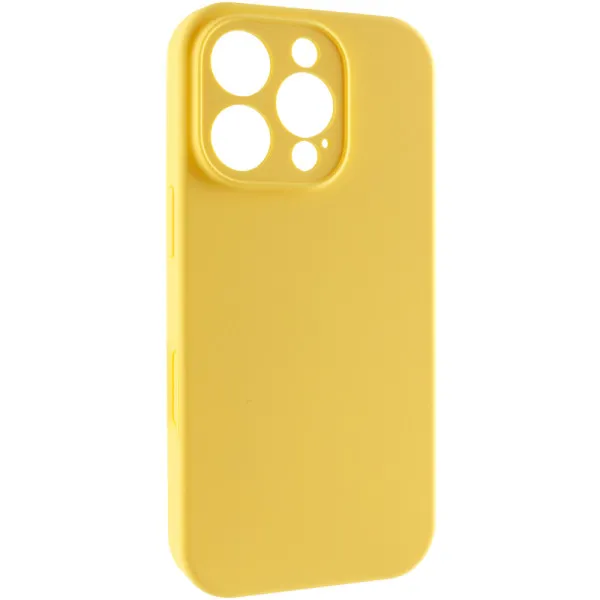 Чохол Silk Full Camera Protective (AA) NO LOGO для Apple iPhone 16 Pro (6.3") — Жовтий — фото 1
