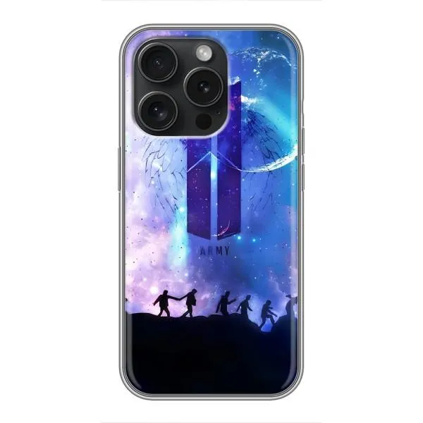 Чехол с принтом «Army BTS» для iPhone 16 Pro