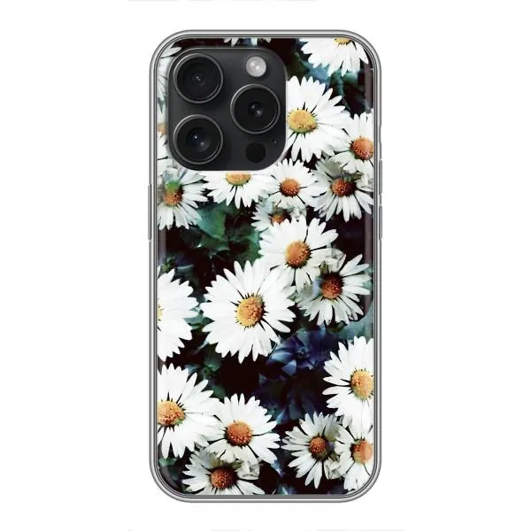 Чехол с принтом «Ромашки» для iPhone 16 Pro