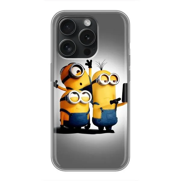 Чехол с принтом «Три миньона» для iPhone 16 Pro