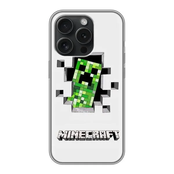 Чохол з принтом «кріпер Майнкрафт» для iPhone 16 Pro