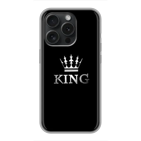 Чехол с принтом «KING» для iPhone 16 Pro