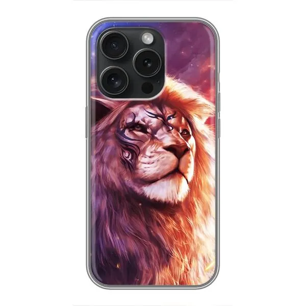 Чохол з принтом «Красочний Лев» для iPhone 16 Pro