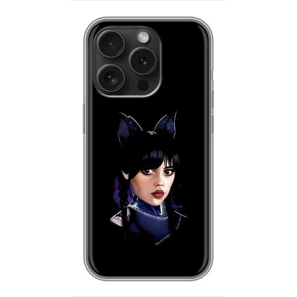 Чохол з принтом «серйозна Венздей» для iPhone 16 Pro