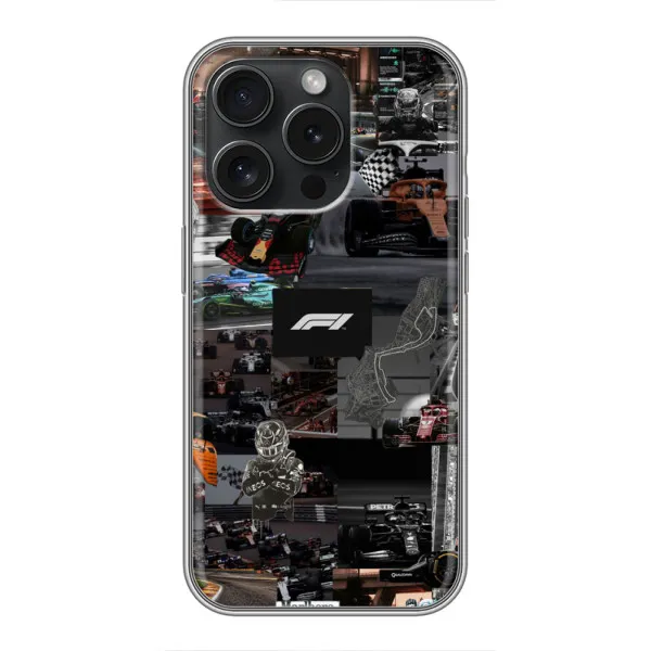 Чохол з принтом «Гоночний колаж Ф1» для iPhone 16 Pro Чохол з принтом «Гоночний колаж Ф1» для iPhone 16 Pro