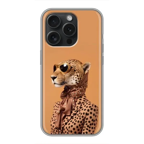 Чехол с принтом «Стильный леопард» для iPhone 16 Pro