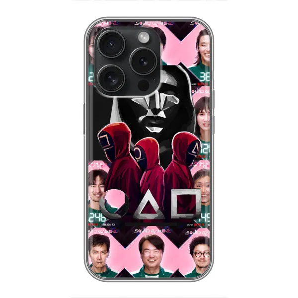 Чохол з принтом «Учасники Гра кальмара» для iPhone 16 Pro Чохол з принтом «Учасники Гра кальмара» для iPhone 16 Pro