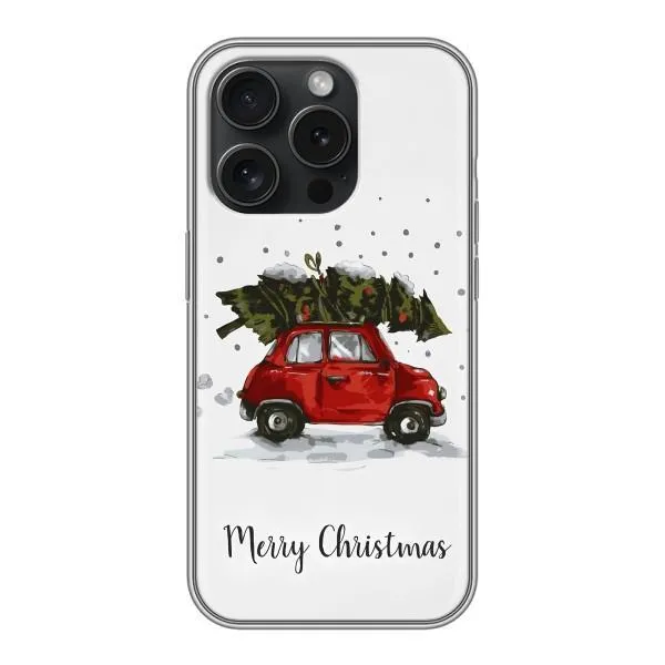 Чохол з принтом «Авто з ялинкою» для iPhone 16 Pro