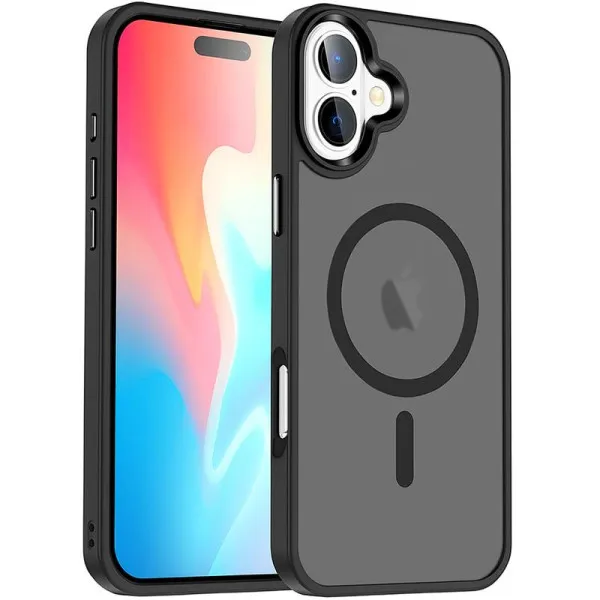 Чехол Ummi Colorful with Magnetic Fit для Apple iPhone 16 (6.1") — Черный — фото 1
