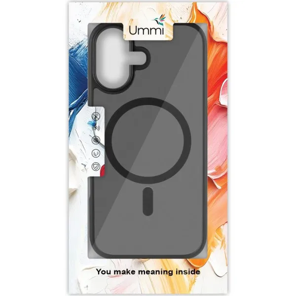 Чехол Ummi Colorful with Magnetic Fit для Apple iPhone 16 (6.1") — Черный — фото 3
