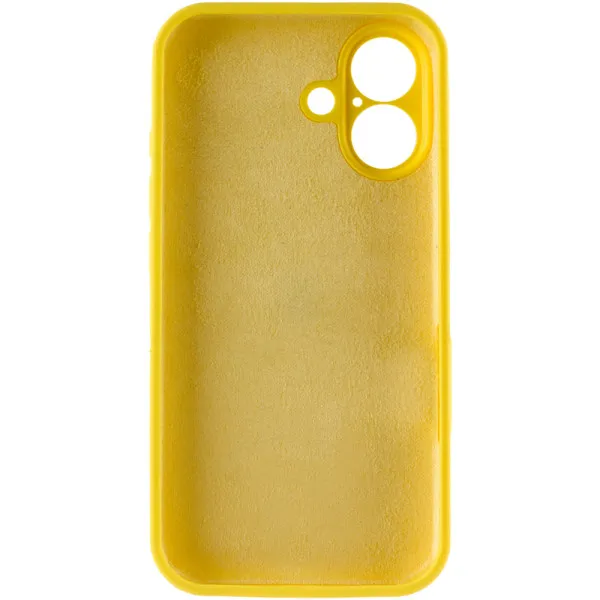 Чохол Silk Full Camera Protective (AA) NO LOGO для Apple iPhone 16 (6.1") — Жовтий — фото 3 Чохол Silk Full Camera Protective (AA) NO LOGO для Apple iPhone 16 (6.1") — Жовтий — фото 3
