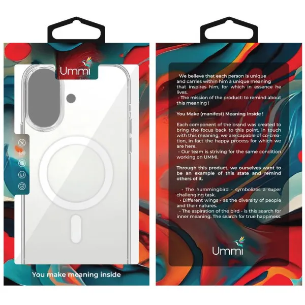 Чехол TPU Ummi transparent with Magnetic Fit для Apple iPhone 16 (6.1") — Прозрачный — фото 2 Чехол TPU Ummi transparent with Magnetic Fit для Apple iPhone 16 (6.1") — Прозрачный — фото 2