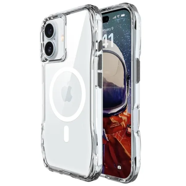 Чехол TPU Space Octagon with Magnetic Fit для Apple iPhone 16 (6.1") — Прозрачный — фото 2 Чехол TPU Space Octagon with Magnetic Fit для Apple iPhone 16 (6.1") — Прозрачный — фото 2