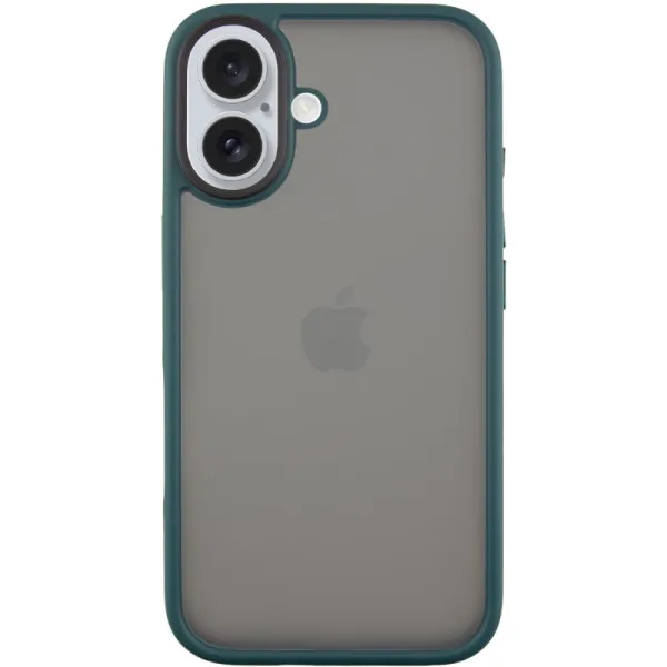 TPU+PC чохол Metal Buttons для Apple iPhone 16 (6.1") — Зелений — фото 1